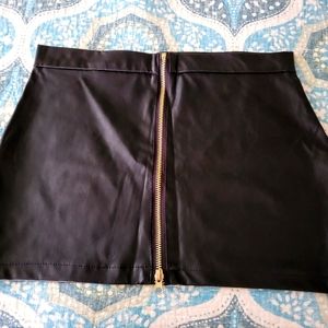 Black mini skirt